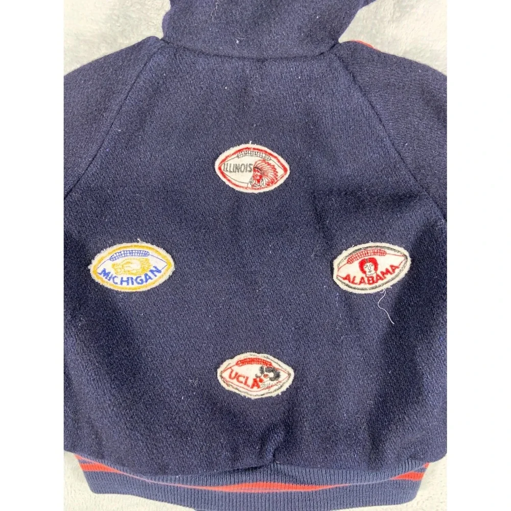 Nordic Pyramid Outerwear Corp Unisex Size 6 Navy Blue Jacket Hooded Wool Knit